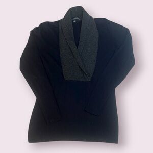 Banana Republic Cashmere & Wool Blend Navy and Grey Sweater sz S